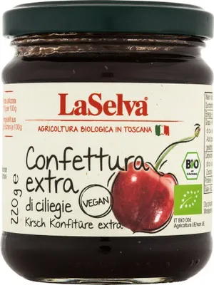 Produktbild von LaSelva  Confettura extra di ciliegie, Kirsch Konfitüre extra, 220 g