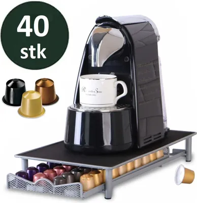 Obrázok produktu pre Zásuvka na kávové kapsule pre 40 kapsúl kompatibilná s držiakom kapsúl Nespresso Zásobník na kapsule