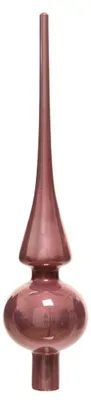 Produktbild von Christbaumspitze Glas 26cm samtpink glänzend