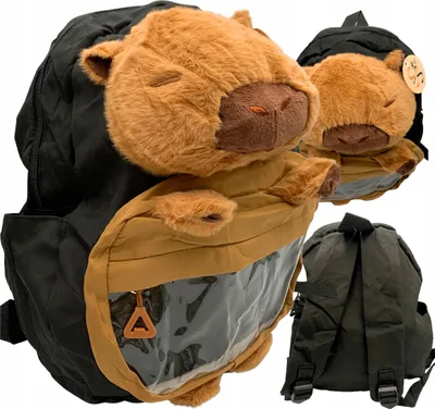 Obrázek produktu pro Školní batoh Capybara 3D maskot Lehká prostorná školní taška na cesty