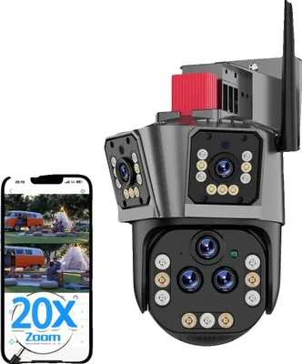 Zdjęcie produktu dla Kamera IP, widok 360°, 20-krotny zoom optyczny, 20 MP BEZ karty SD, wtyczka UE