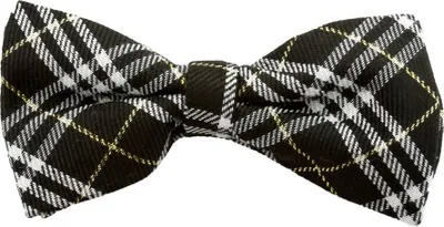 Produktbild von Oblique Unique Fliege Schleife karo Hochzeit Anzug Smoking - schwarz-weiß-gold