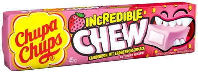 Immagine prodotto di Chupa Chups Incredible Chew caramelle gommose al gusto di fragola 45g