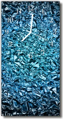 Immagine prodotto di Orologio da parete Tulup in vetro, per cucina, vetro vero, 30x60 cm, pellicola blu