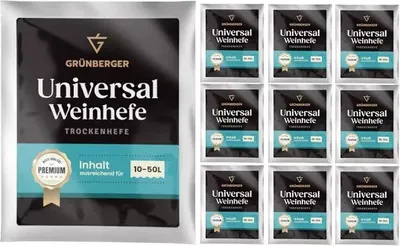 Zdjęcie produktu dla Grünberger Universal Drożdże winne Drożdże suszone na 10-50 l wina Grunberger PREMIUM – 10 sztuk