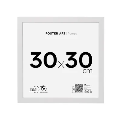 Zdjęcie produktu dla Ramka na zdjęcia i plakaty 30x30 cm, biała, MDF – Poster Art