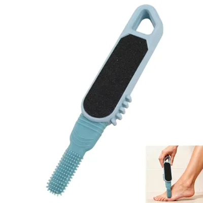 Produktbild von 2-in-1 Fußpeelingbürste aus Silikon – entfernt abgestorbene Haut, reinigt gründlich Fußsohlen und Zehenzwischenräume, für glatte und gepflegte Füße