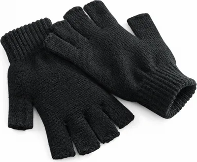Image de Beechfield Gants d'hiver unies, sans doigts RW2032 (S/M) (Noir)