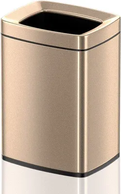 Produktbild von Famanu Metallene Abfallbehälter im quadratischen Design - 10 goldfarben