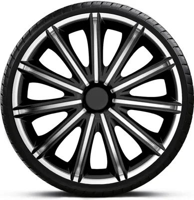 Produktbild von Radkappen Radzierblenden SATZ (4Stück) 16 Zoll NERO SILVER BLACK Z461076