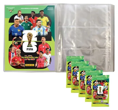 Produktbild von FIFA World Cup Adrenalyn XL 2026 - 1 Leere Sammelmappe + 5 Booster