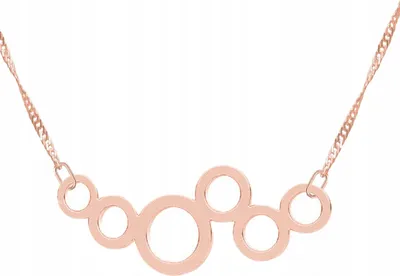 Produktbild von Vergoldete Silberkette 925 mit Ringen, Roségold