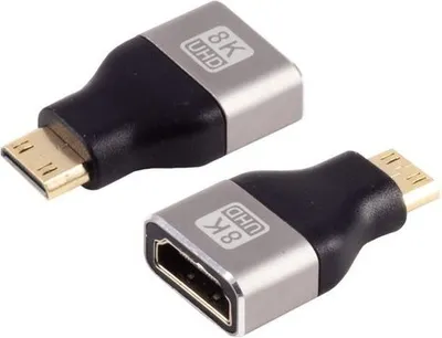 Produktbild von HDMI-C Adapter, HDMI-A Buchse, 8K, Metall