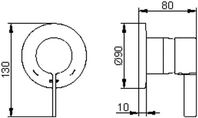 Produktbild von Keuco Einhebelmischer IXMO DN 15, UP Rosette rund Nickel gebürstet 59551059501