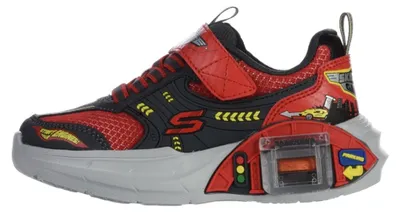 Produktbild von Skechers Kinder Halbschuhe in Rot mit Klettverschluss, Modell 402150LRDCC