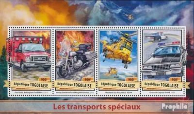 Produktbild von Briefmarken Togo 2017 Mi 8024-8027 Kleinbogen (kompl. Ausgabe) postfrisch Sondertransport