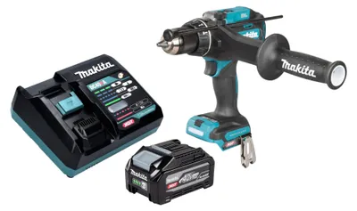 Zdjęcie produktu dla Makita HP 003 GU101 Akumulatorowa wiertarko-wkrętarka udarowa 40 V max. 180 Nm bezszczotkowa + 1x akumulator 4,0 Ah + ładowarka