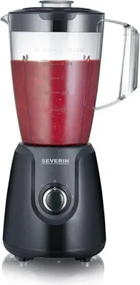 Produktbild von SEVERIN Standmixer mit 1,5 L Mixbehälter aus Tritan, Mixer 2 Stufen und Pulse-Funktion, leistungsstarker Küchenmixer Edelstahlmesser, 600 W, Schwarz,