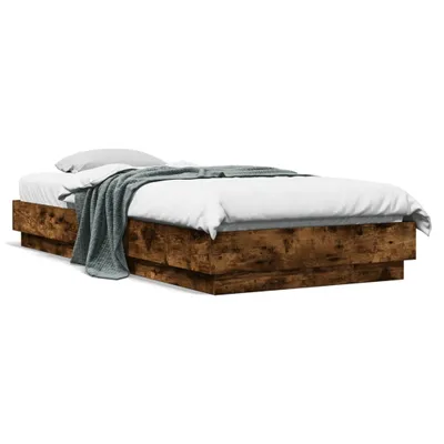Produktbild von vidaXL Bettgestell ohne Matratze Räuchereiche 100x200 cm Holzwerkstoff