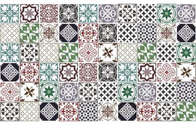 Produktbild von Selbstklebende Fliesenaufkleber für Küche und Bad – 60 Ciprina Azulejos Fliesenaufkleber – 60 Aufkleber 20 x 20 cm