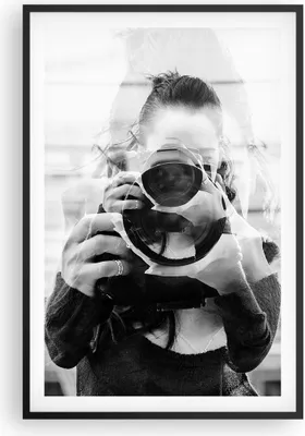 Produktbild von Gerahmtes Poster - Schwarzer Rahmen - Fotograf Schwarzweiß Doppel - 61x91,5 cm - Wand Bild - Wanddeko - Wandbilder - Kunstposter - Wandposter - Bilderrahmen - Bilder - Kunstdruck - P2BPA61x91-4586