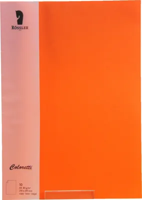 Produktbild von Rössler Papier 220701521 Coloretti Briefbogen - A4, 80g, 10 Blatt, apfelsine