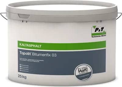 Immagine prodotto di TOPOLIT Bitumenfix Reparaturasphalt Kaltasphalt 25 kg Körnung 0-3 mm