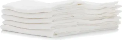 Produktbild von Fillikid Mullwindeln Uni 5-er Pack Bambus Baumwolle, 80x80 cm weiß