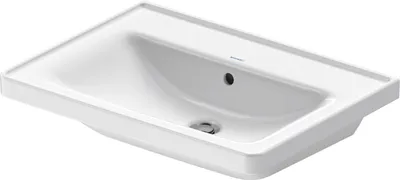 Immagine prodotto di Duravit D-Neo lavabo, 650x480mm, sans trou pour robinet, avec trop-plein, blanc brillant, 2367650060, 2367650060