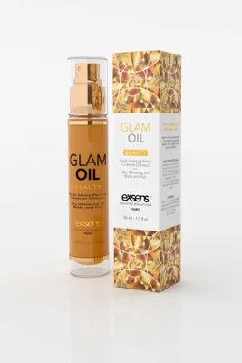 Produktbild von Trockenes Körperöl mit Glitter Gold Mandelöl 50 ml nährend für Körper und Haar