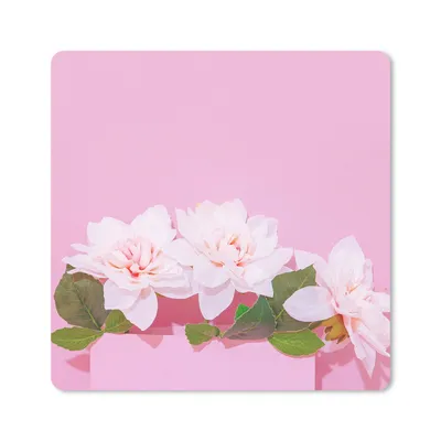 Produktbild von MuchoWow® Mauspad Mousepad Blüte - Sommer - Rosa 30x30 cm - Mousepads - Maus Mat - Pad - Mausunterlage - Gaming