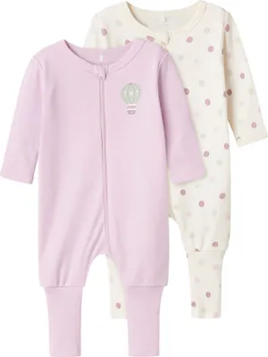 Produktbild von Name It Dot Pyjama 2 Einheiten Beige,Rosa 2 Months Mädchen Beige,Rosa 2 Months