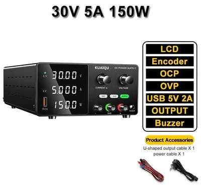 Obrázok produktu pre Regulovaný DC laboratórny zdroj – napájací zdroj 30V 5A – vstup 220V – ochrana proti preťaženiu (OCP) – ochrana proti prepätiu (OVP) – vhodný na opravy elektronických zariadení