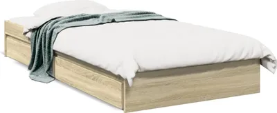 Obrázek produktu pro vidaXL Rám postele se zásuvkami Sonoma dub 75x190 cm materiál na bázi dřeva