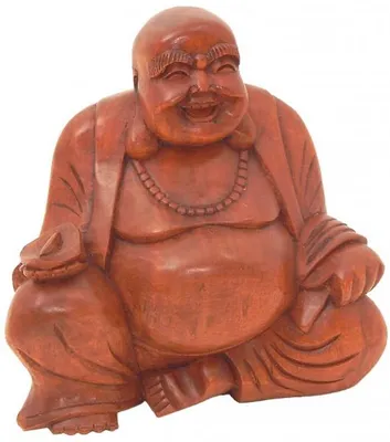 Produktbild von Mönch-Statue sitzend, Holz-Skulptur Asien, Grösse:ca. 10 cm