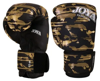 Image de Gants de kick-boxing Joya Camo V2 enPolyuréthane- Noir/Or - 10 oz.