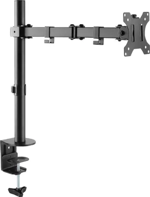 Produktbild von Monitorhalterung S15B neigbar, schwenkbar, drehbar, für 13-32 Zoll Monitore, VESA 75x75/100x100, bis 8 kg, mit Tischdurchführung