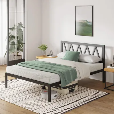 Productafbeelding van Novilla bedframe, metalen bed, 150x200 cm, met lattenbodem, metalen frame