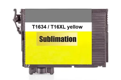 Image de Cartouche d'imprimante à encre à sublimation T16 XL, T1634 jaune, compatible avec les modèles Epson Workforce WF-2010, 2110, 2510, 2520, 2530, 2540, 2630, 2650, 2660, 2750 et 2760