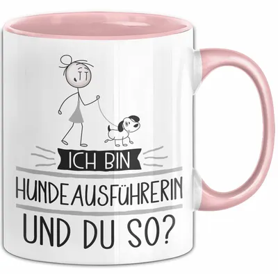 Produktbild von Hundeausführerin Tasse Geschenk Ich Bin Hundeausführerin Und Du So Geschenkidee Lustiger Spruch Becher (Rosa)