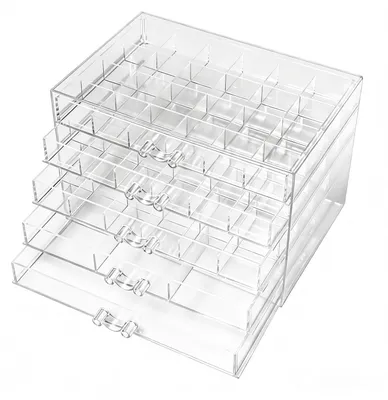 Image de Organisateur à bijoux en acrylique avec 5 tiroirs