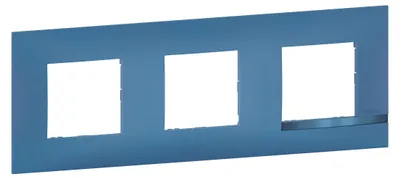 Imagen del producto de Legrand BTAL9LA3, panel decorativo de la colección "Alège", 3 elementos, color azul laguna con detalles metálicos