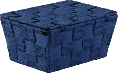 Produktbild von Axentia Aufbewahrungskorb Scandi, Deckel, blau