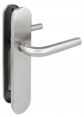Produktbild von AMIG Türgriff langer Schild Edelstahl ohne Bohrlöcher 8mm Dorn