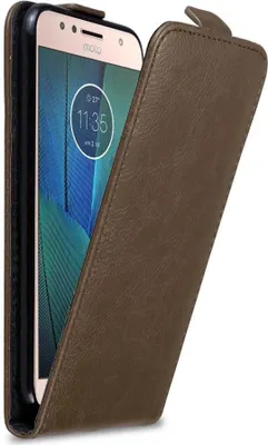 Immagine prodotto di Custodia Cadorabo per Motorola MOTO G5S PLUS Custodia protettiva in marrone Custodia Flip per telefono cellulare Custodia Cover