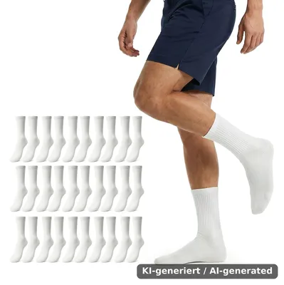 Produktbild von Herren Socken 15 Paar - Tennissocken & Sportsocken, KI-generiertes Bild
