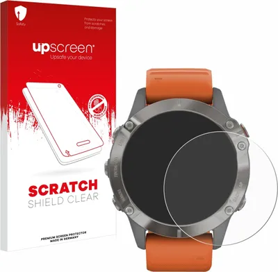 Produktbild von upscreen Schutzfolie für Garmin Fenix 6 Pro Solar Displayschutz Displayschutzfolie Folie Klar Transparent