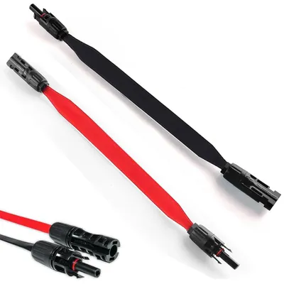 Produktbild von Sonnenkabel, 35 cm lang, mit Stecker und Kupplung, kompatibel mit MC4 (2 Stück)