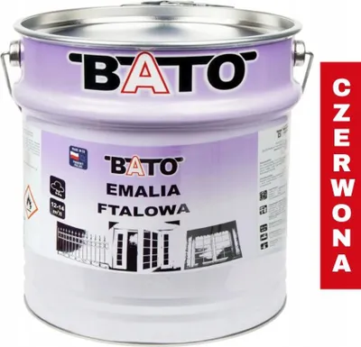 Obrázok produktu pre Ftalová kyselina-emal na drevo BATO farba na drevo ČERVENÁ 10 l