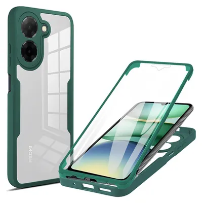 Image de Coque intégrale 360° en TPU hybride acrylique pour Xiaomi Redmi A5 4G, couleur verte